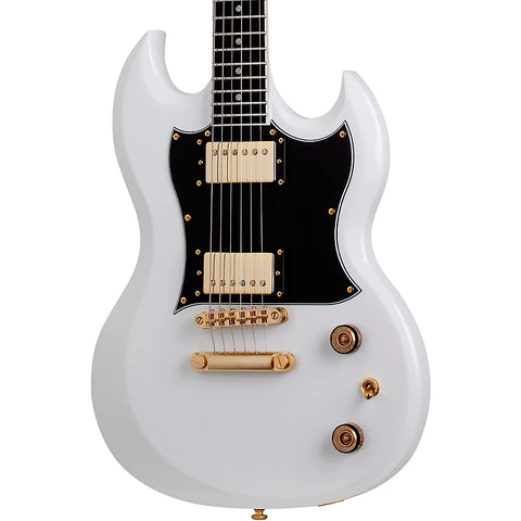 Schecter Guitar Research ZV-H6LLYW66D Zacky Vengeance Electric Guitar Gloss White