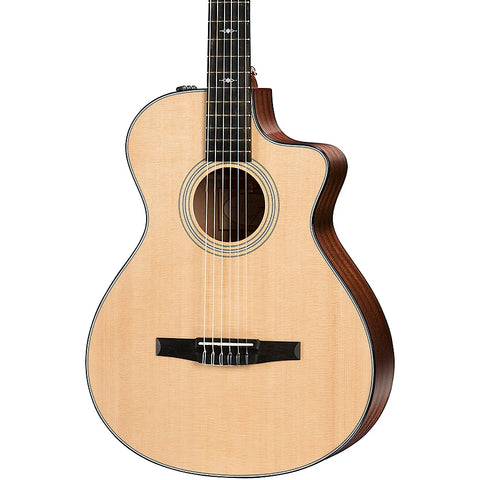 Taylor 312ce-N Grand Concert Nylon-String Acoustic-Electric Guitar Natural