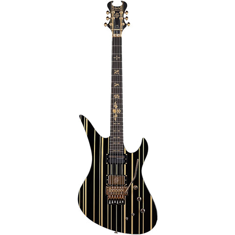 Schecter Guitar Research Synyster Gates Custom-S Electric Guitar Gloss Black with Gold Pinstripe